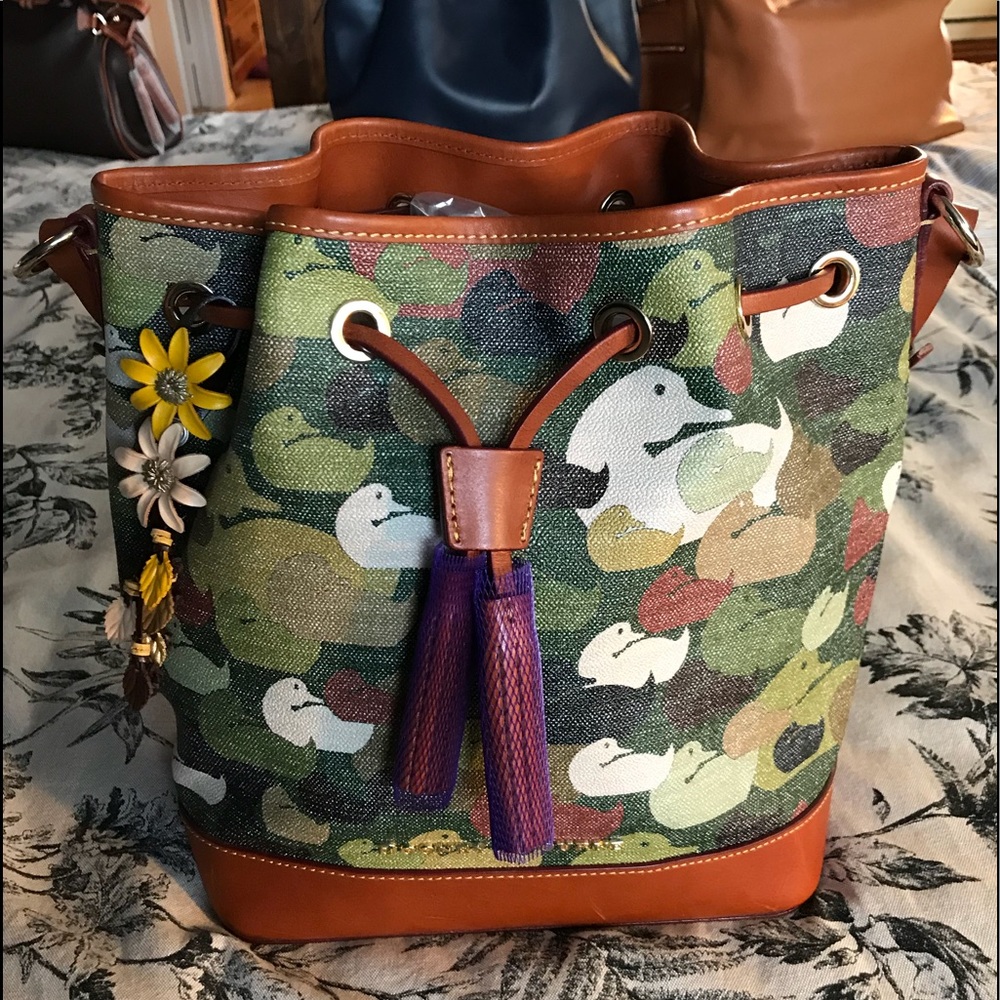 Dooney and Bourke Duck Dynasty Drawstring Bucket